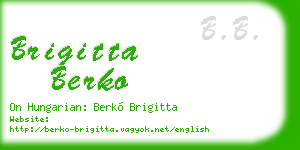 brigitta berko business card